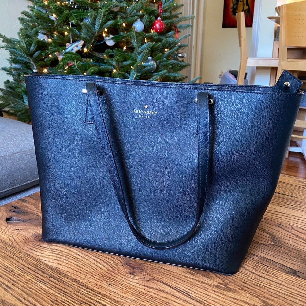 Kate Spade large black tote bag - leather